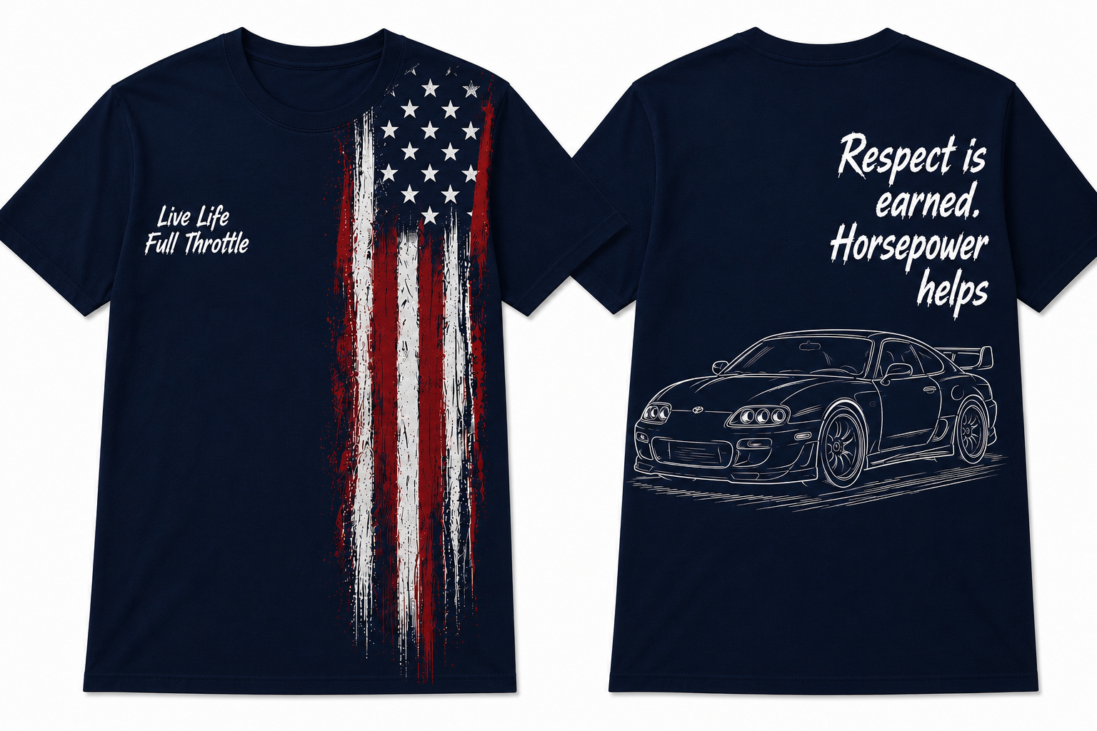 Toyota Supra MK4 T shirt “Respect is earned. Horsepower helps”