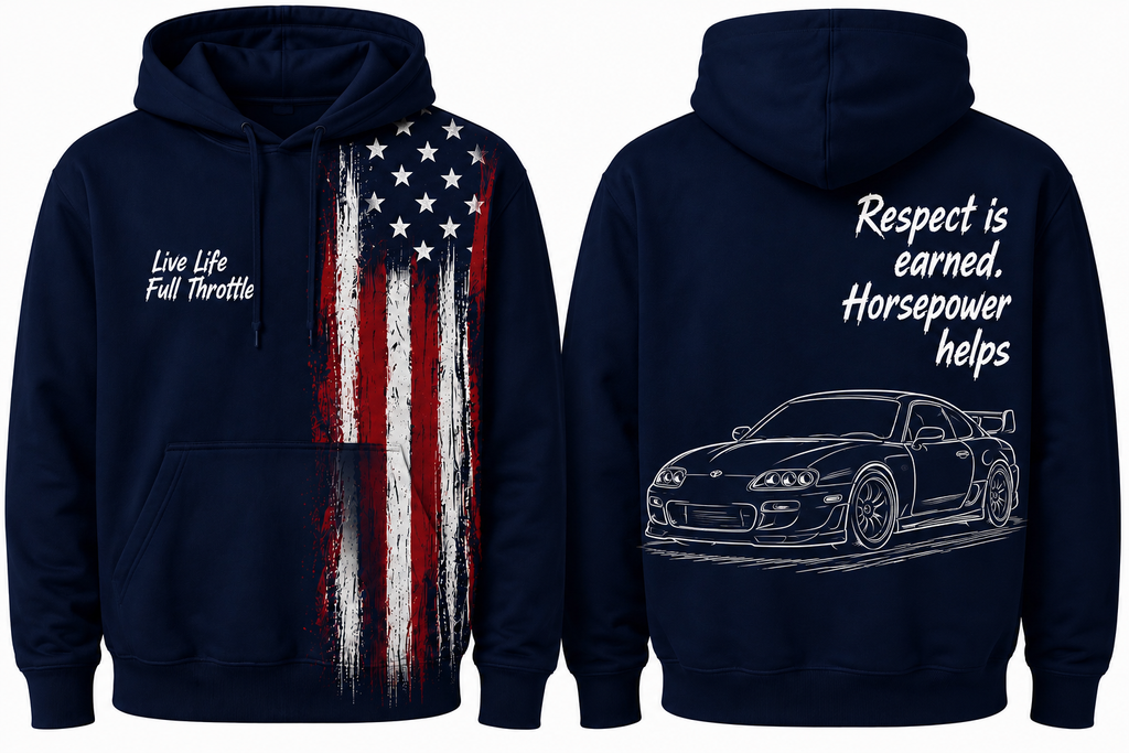 Toyota Supra Hoodie “Respect is earned. Horsepower helps”