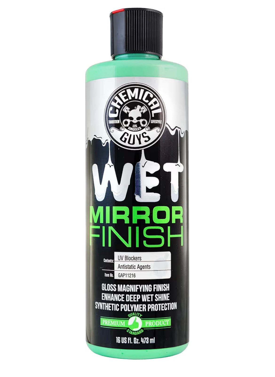 Wet mirror finish