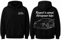 Toyota Supra MK4 black hoodie “Respect is earned. Horsepower helps