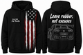 Nissan GTR black American hoodie “Leave rubber, not excuses”