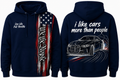 Bmw M4 American hoodie “i like cars more than people”